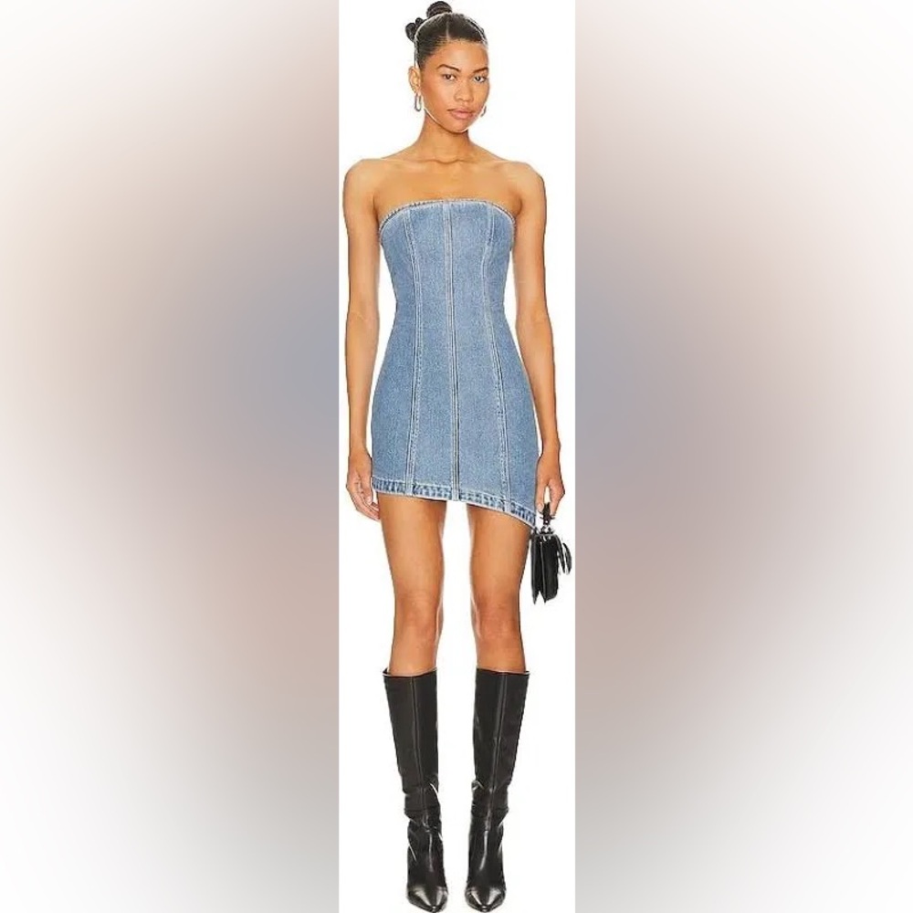 Abrand Jeans Bustier Mini Dress in Georgia - NWT - Size Small